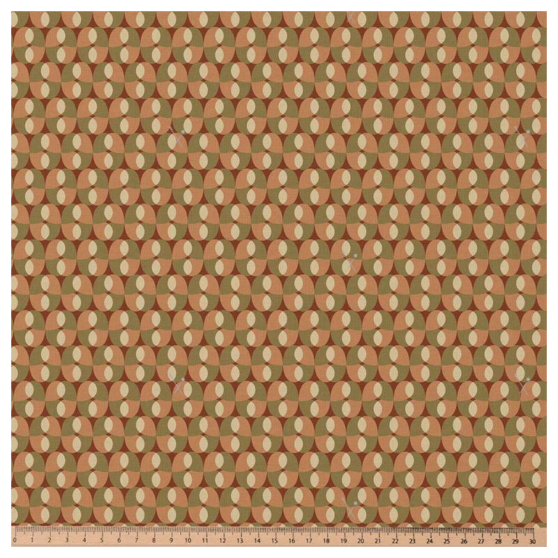 Beschichtete Baumwolle BOHAZIA Khaki / Rosa